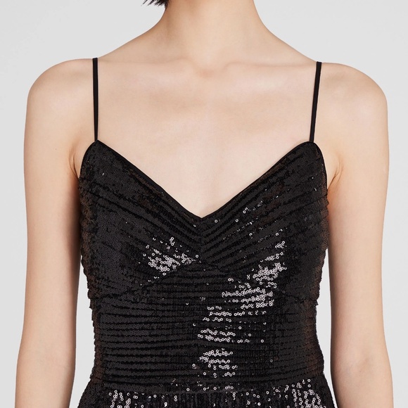 Club Monaco Black Sequin Pleated Maxi Dress – Formal Occasion, Worn Once - Picture 7 of 10